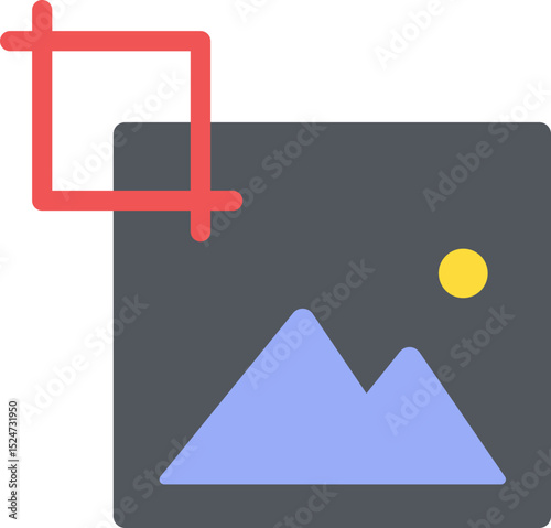 Crop Image Flat Icon