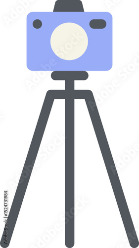 Camera Tripod Flat Icon