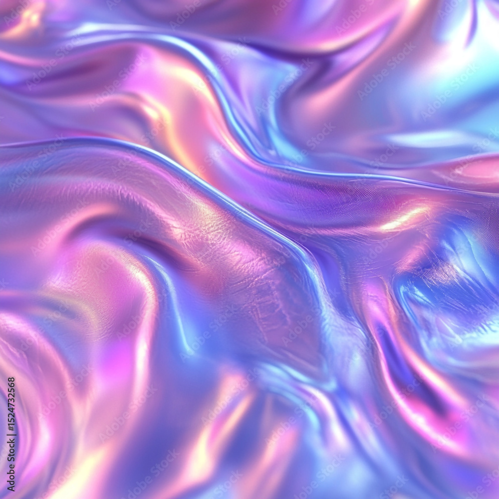 Obraz premium Dreamy Silky Iridescent Background With Holographic Fluid Donzb