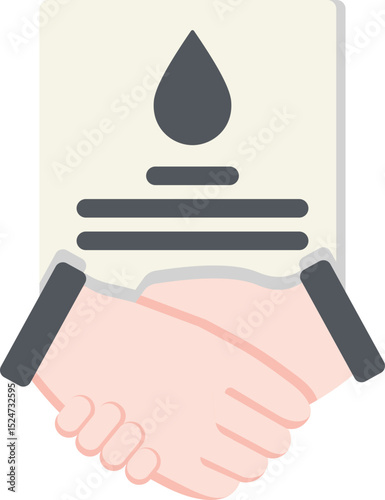 Oil Deal Flat Icon