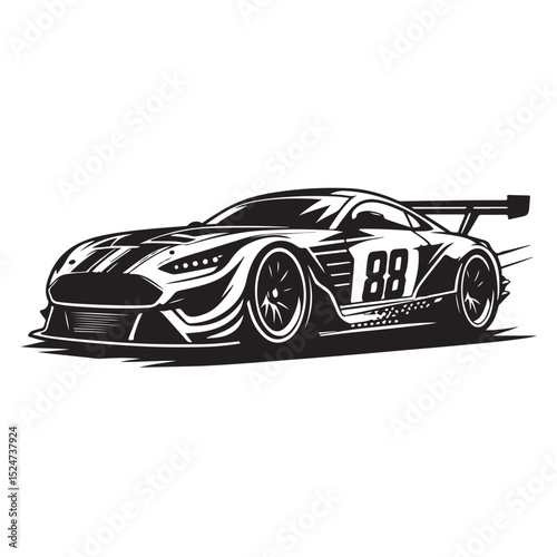 Race sport car vector images
