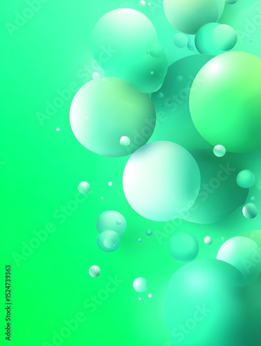 Abstract Green Gradient Bubbles Background: Elegant, Modern, and Versatile Design