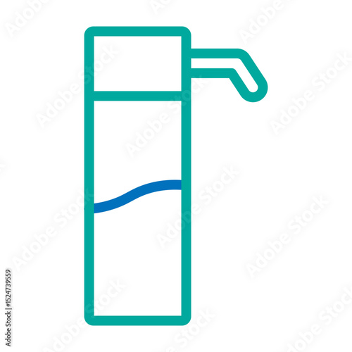 Soy Sauce Vector Line Blue Bluish Green Icon Design