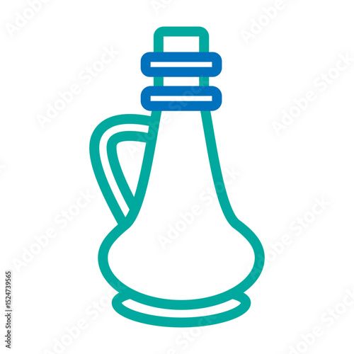 Vinegar Vector Line Blue Bluish Green Icon Design