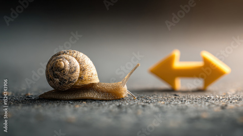 Slow snail icon beside fast-forward symbol, metaphor of personal pace transformation