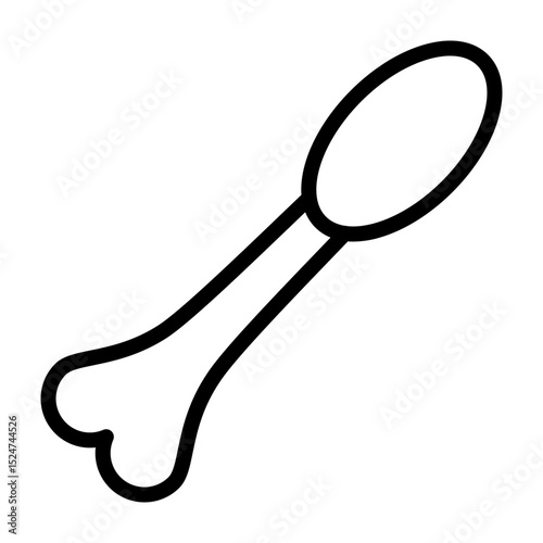 Baby Spoon Vector Line Icon Design