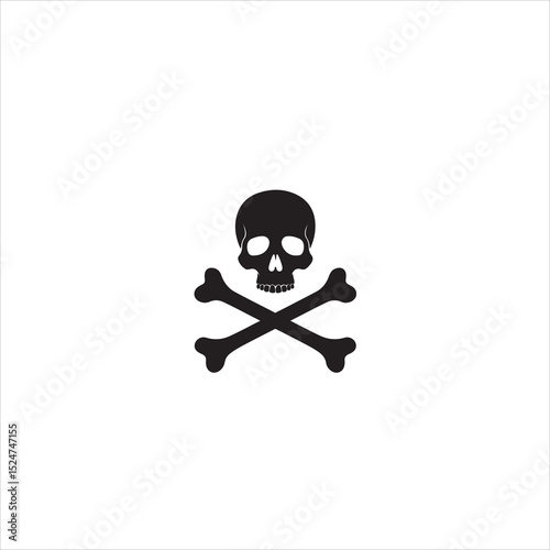 This striking skull and crossbones flag is a classic pirate symbol, a warning sign of danger and death