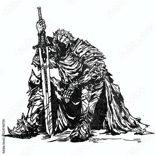 hand drawn vector illustration of a sketch of a man