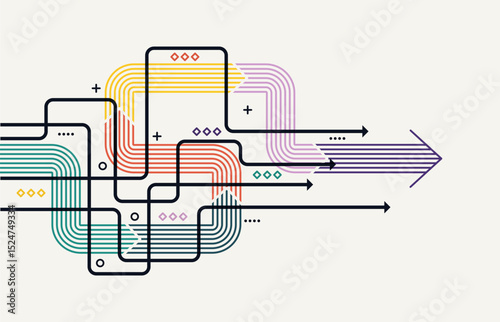 Abstract arrow direction. Technology background. High speed. Hi-tech