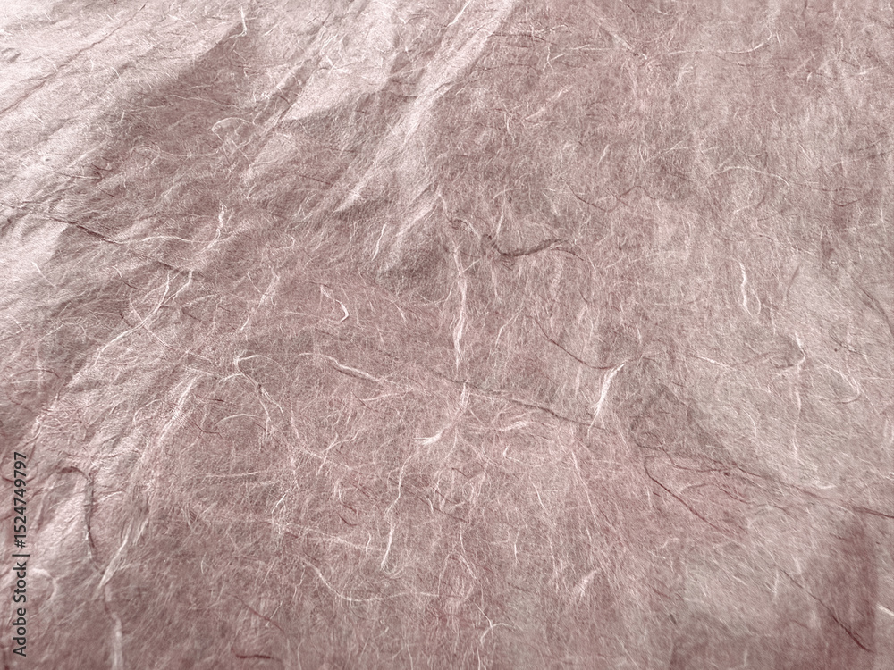 Fototapeta premium 繊維が美しい日本の伝統の和紙 ピンクカラー