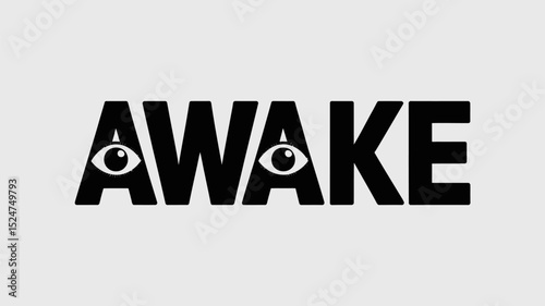 Awake eye logo design vector graphic black and white minimalist modern illustration template inspiration 100 editable stock vector illustration