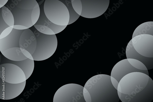 Abstract black background. Fluid shapes and colorful graphic design.