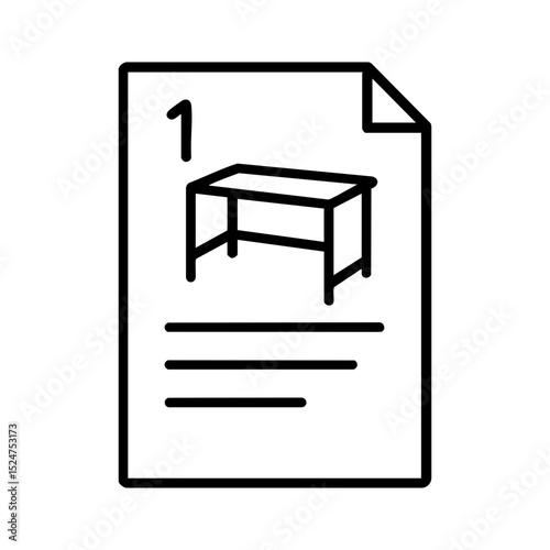 Furniture assembly instruction manual icon