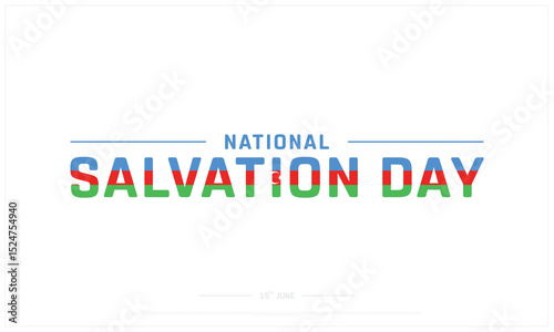 National Salvation Day on white background, Typographic Design of National Salvation Day of Azerbaijan, Vector Design of National Salvation Day, National Salvation Day Design