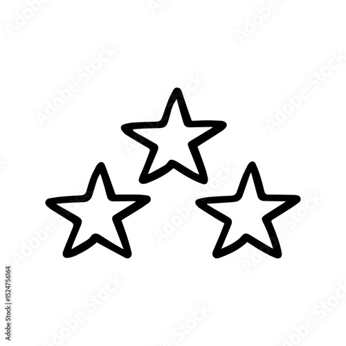 Rating doodle vector icon