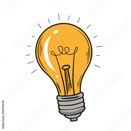 Illustration of a classic shaped light bulb.