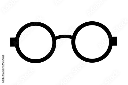 vector illustration of glasses with round glass design