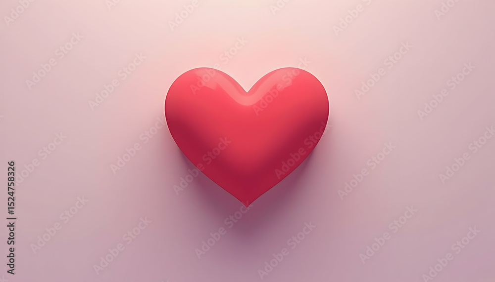 Heart Shape on Light Pink Background for Valentine's Day Heart Shape on Light Pink Background for Valentine's Day