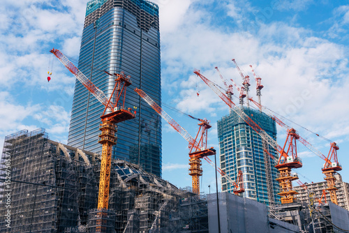 東京都心の建設現場