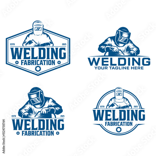 welder service, welding workshop logo design vector template
