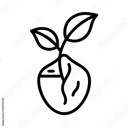 Tree evolution from seed icon vector illustration