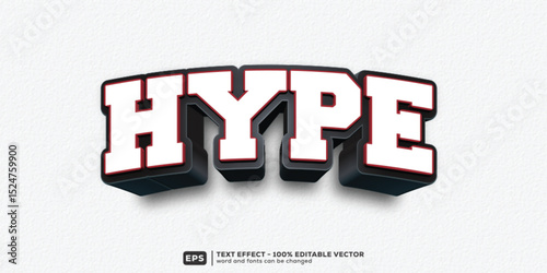 Hype.eps 3D Cartoon Editable Text Effect | Premium Font Template