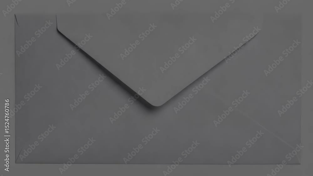 Blank white envelope with a triangular flap, closed, ready to mail a letter or card, against a white background in studio lighting