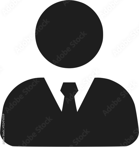 Businessman Silhouette Icon: Generic Profile Avatar