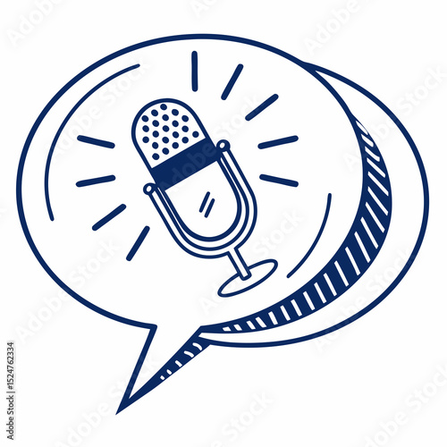 AI smart assistant voice bubble icon vector illustration