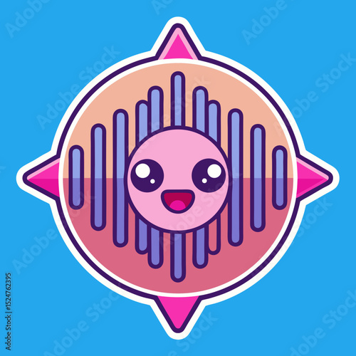 Voice command sound wave icon vector illustration