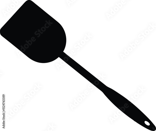 Cooking spatula silhouette, Minimalist Spatula Handle silhouette vector illustration