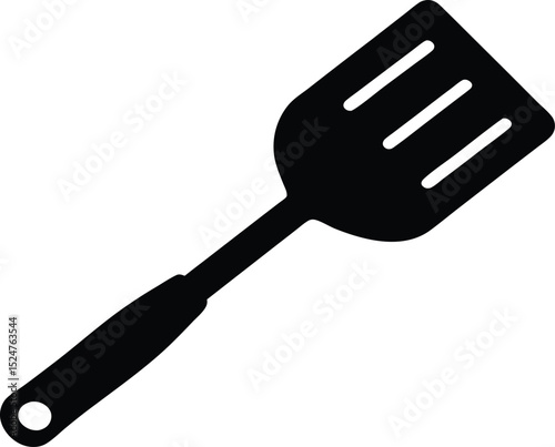 Cooking spatula silhouette, Minimalist Spatula Handle silhouette vector illustration