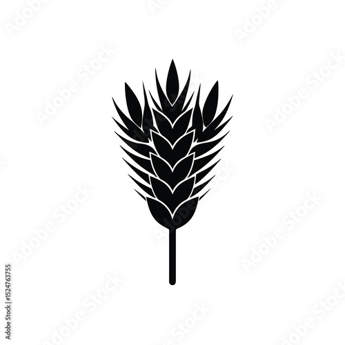 clean silhouette of a thanksgiving wheat sheaf  go.eps