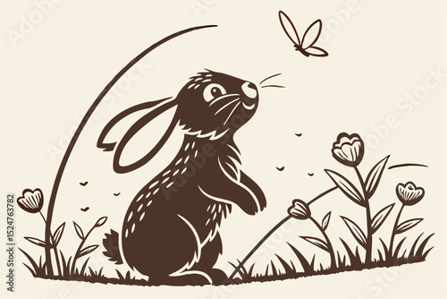Silhouette of Joy: Chocolate Bunny Essence