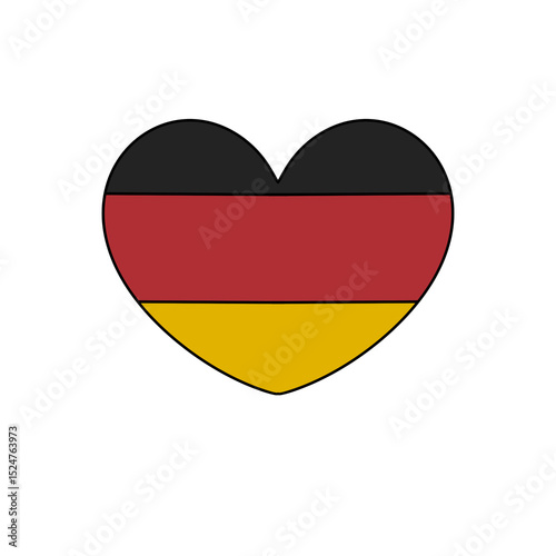 A heart made out of a German flag Free Download A heart made out of a German flag - GFXLoad