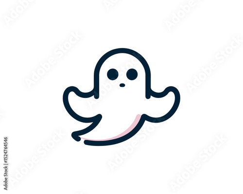 Black and white ghost design for T-shirt