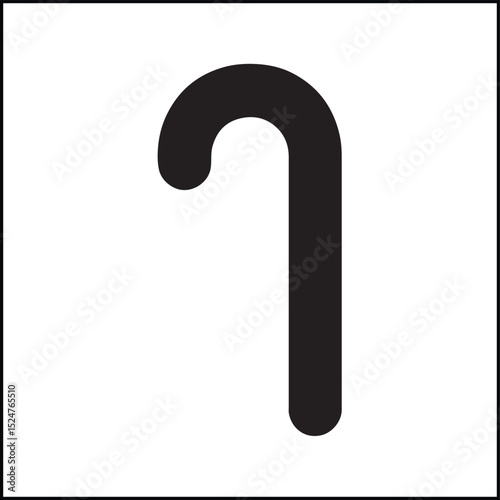 Christmas candy cane silhouette
