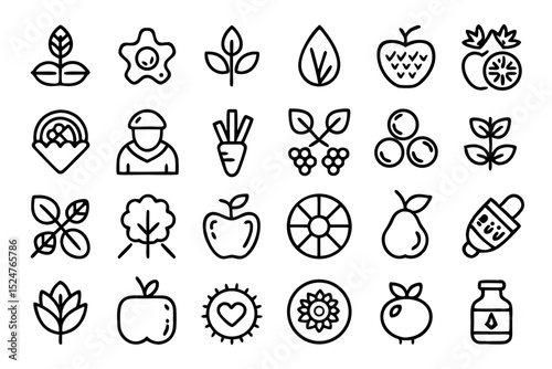 Editable vegan organic healthy food design element isolated on transparent background