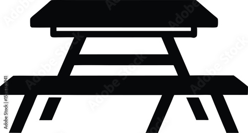 picnic table black silhouette, Picnic Shelter Silhouette, 
Picnic Table silhouette vector illustration