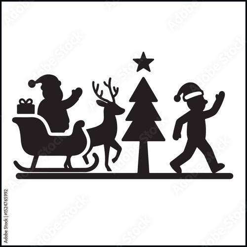 Christmas parade alternate version silhouette