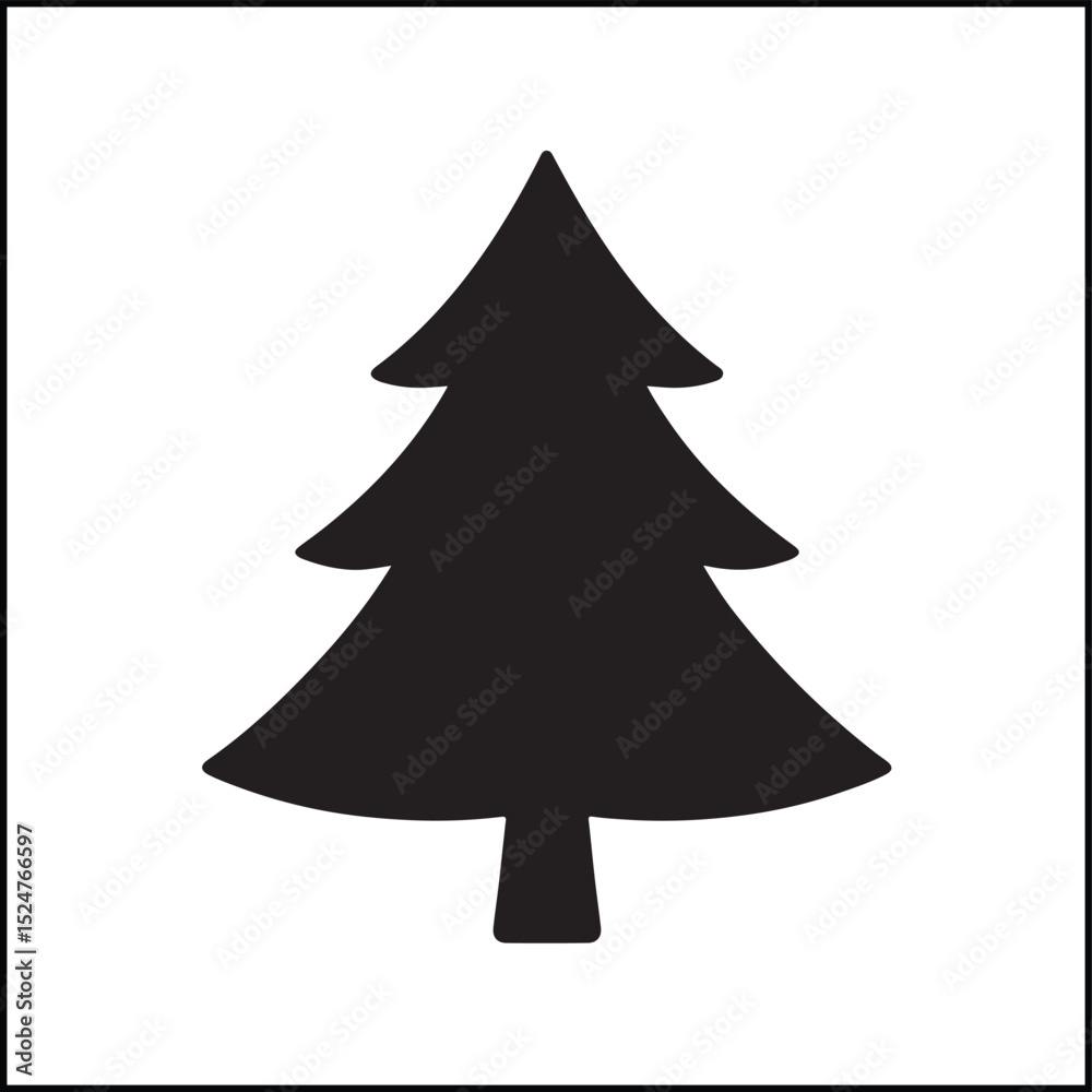 Fototapeta premium Christmas tree silhouette graphic