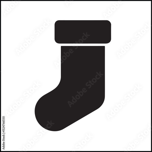 Christmas stocking silhouette vector