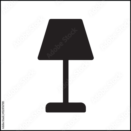 Lamp silhouette icon in vector style