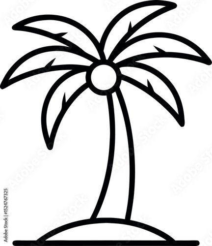 coco tree outline icon