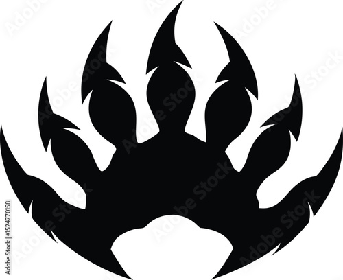 claw scratch attack wild animal vector, Animal Claw scratches mark silhouette vector illustration