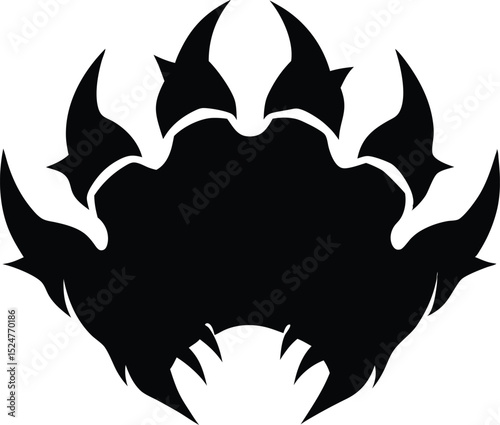 claw scratch attack wild animal vector, Animal Claw scratches mark silhouette vector illustration