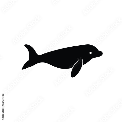 modern silhouette of a beluga whale in arctic wate.eps