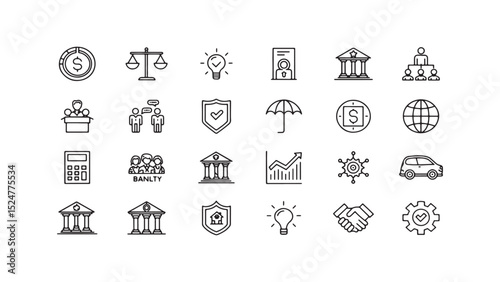 A comprehensive set of vector icons for business, web, and home design, featuring symbols for shopping, computers, travel, music, and more