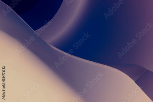 Abstract Gradient Wave Pattern with Smooth Curves and Vibrant Blue-Purple Tones - Ideal for Modern Backgrounds and Digital Art