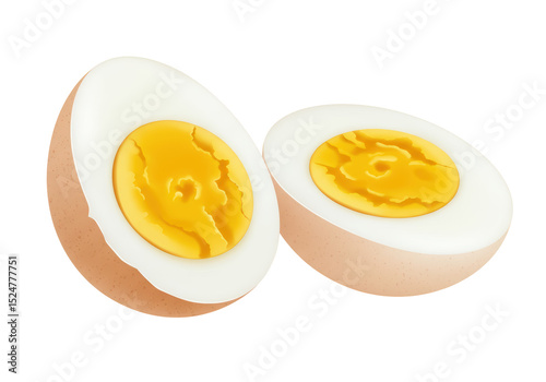 Isolated Two Halves of a Hard Boiled Egg